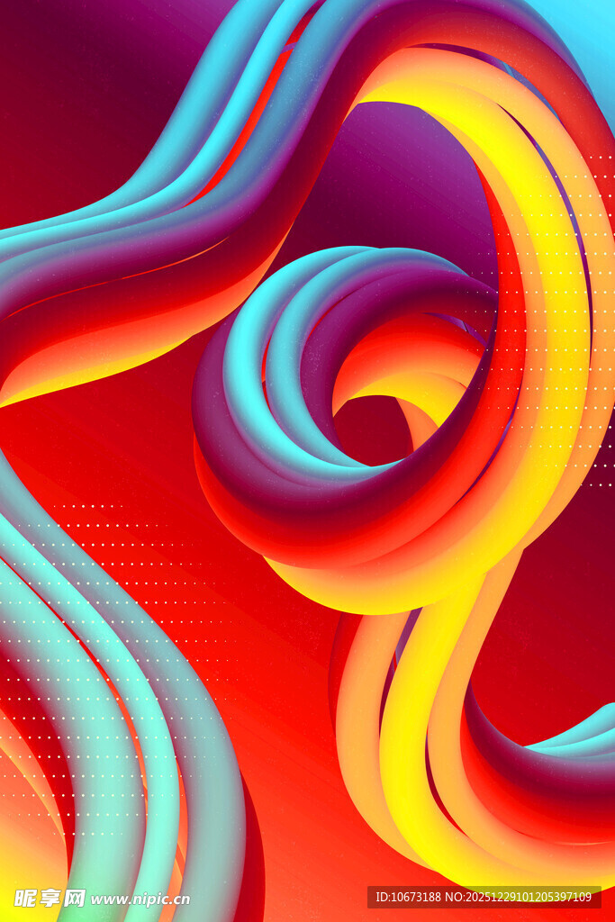 绚丽多彩的流动抽象图案