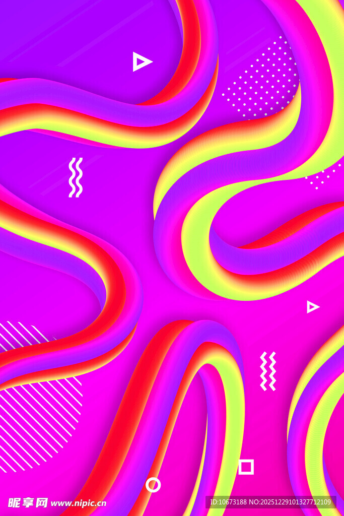 炫彩动感抽象流体图案