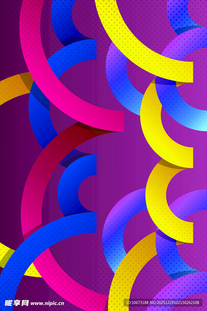 多彩螺旋几何图案背景