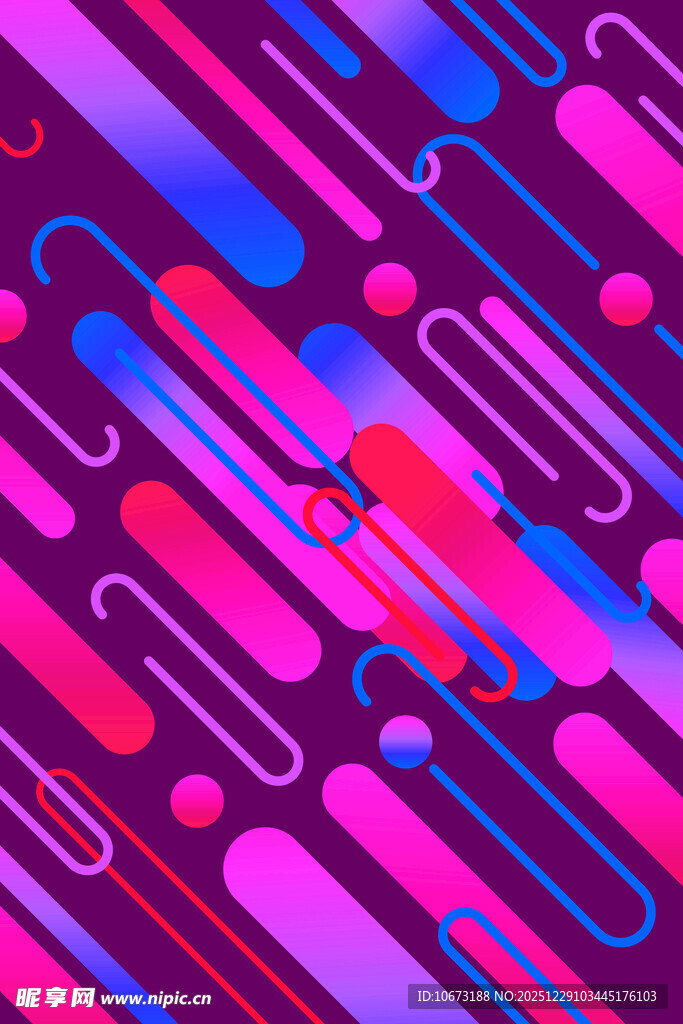 炫彩几何线条抽象背景图