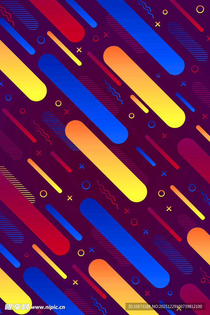 多彩几何线条抽象背景图