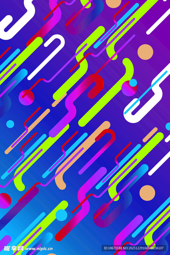 炫彩几何线条抽象背景图