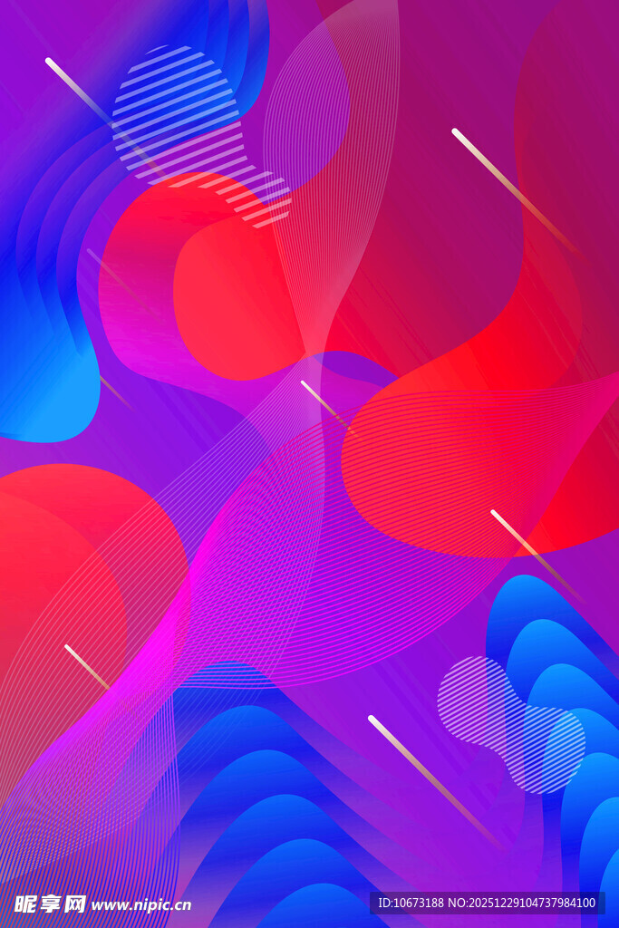 炫彩抽象几何流体图案