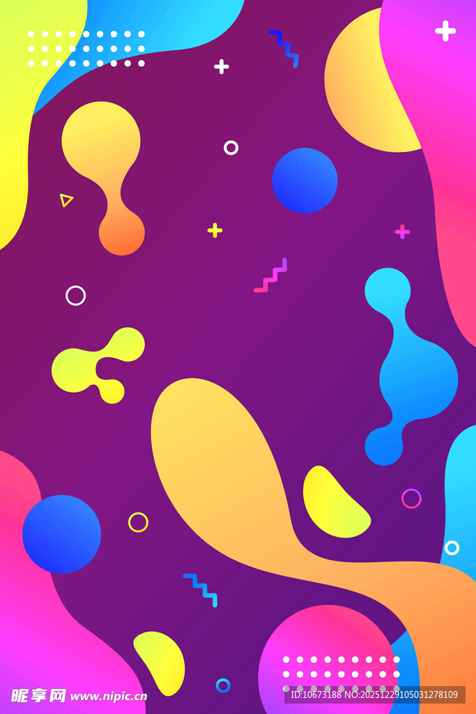 多彩抽象流体艺术图案