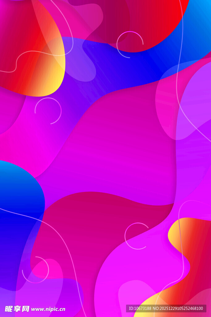 炫彩流体几何抽象背景图