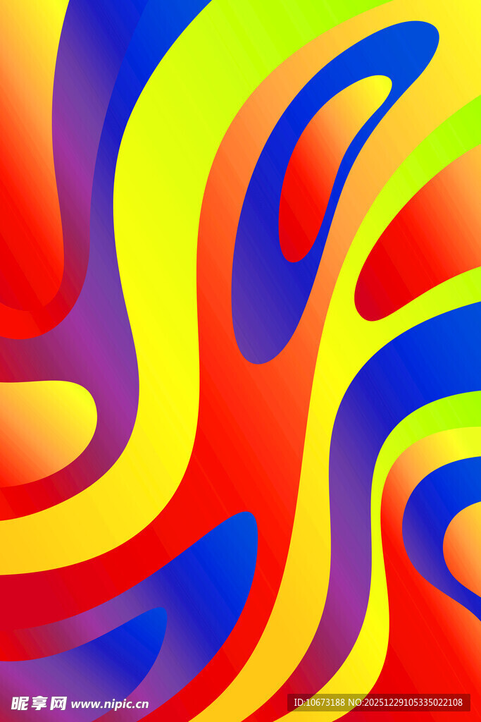 绚丽多彩抽象流体图案