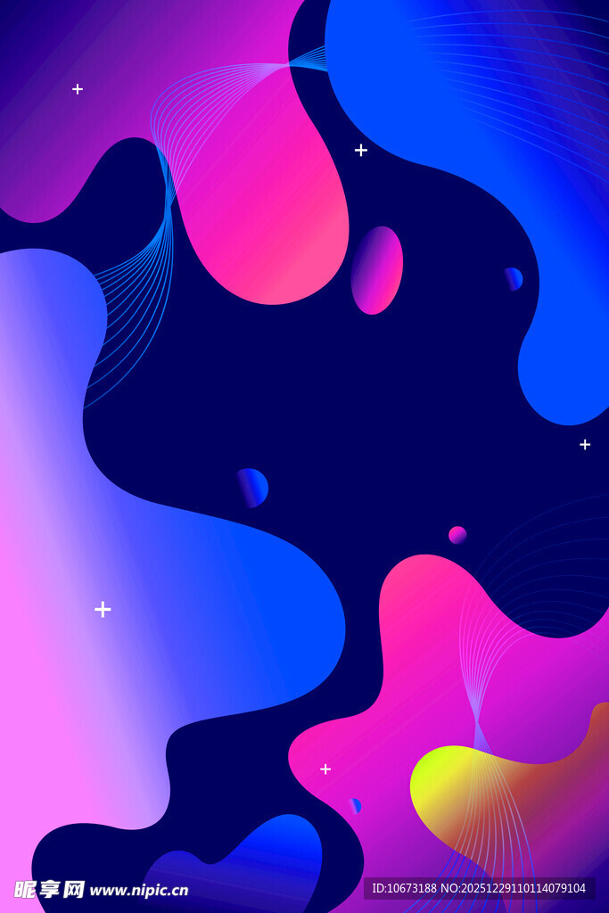 梦幻流体渐变星空背景图