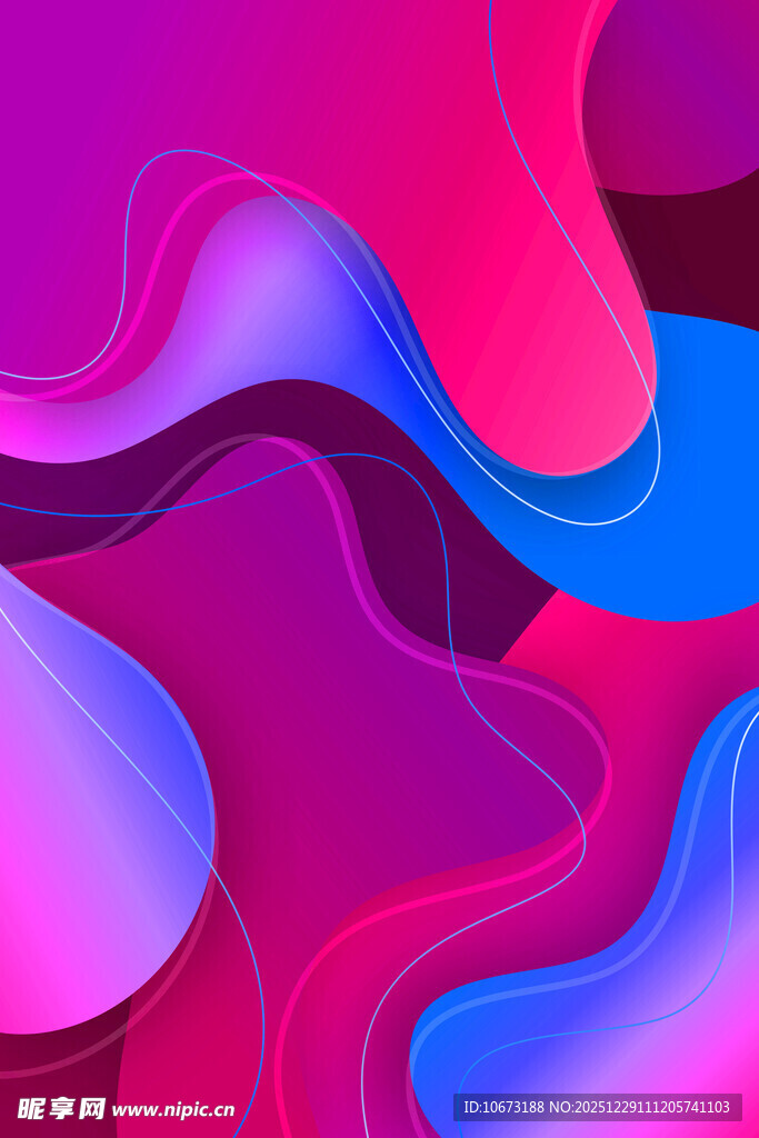 梦幻多彩流体抽象背景图