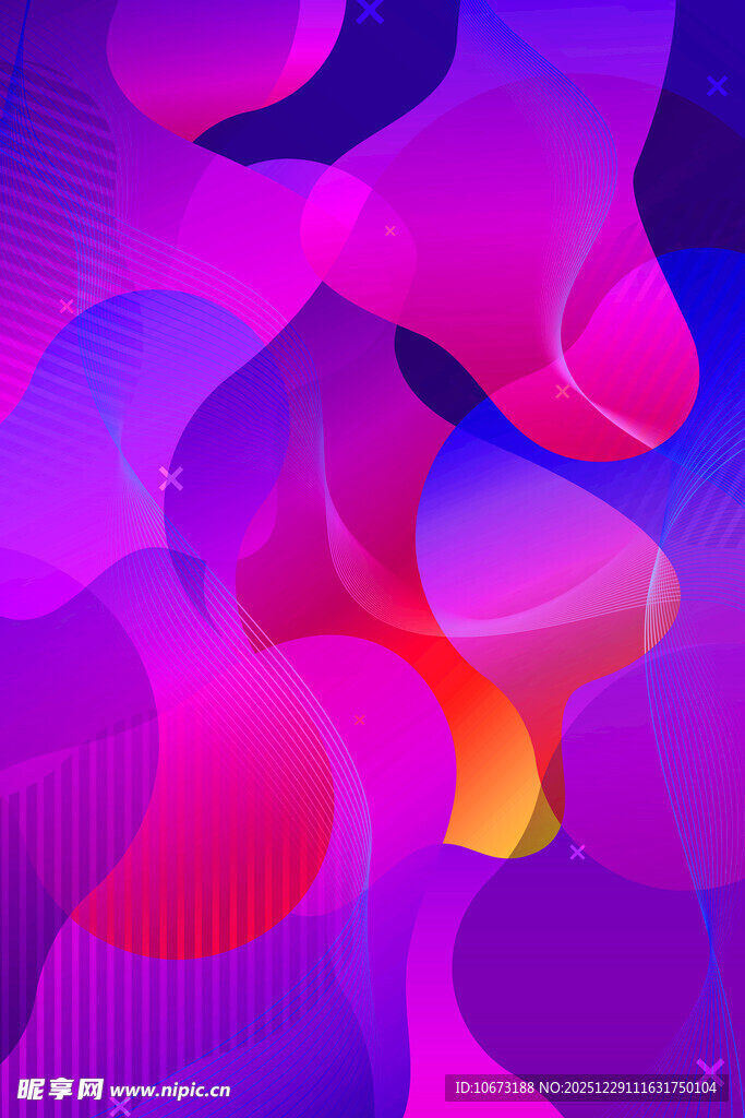 梦幻流体渐变抽象艺术图