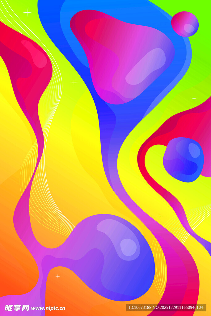 多彩流体抽象艺术图案