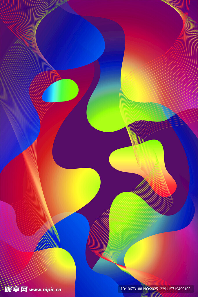 抽象多彩几何图案艺术