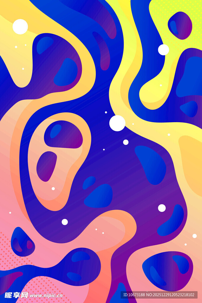 抽象多彩流体艺术图案