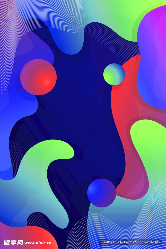 多彩抽象流体艺术图案