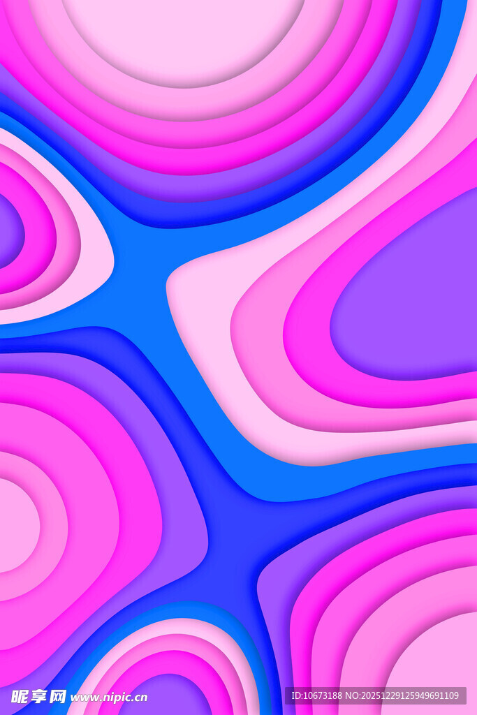 梦幻渐变流体抽象图案