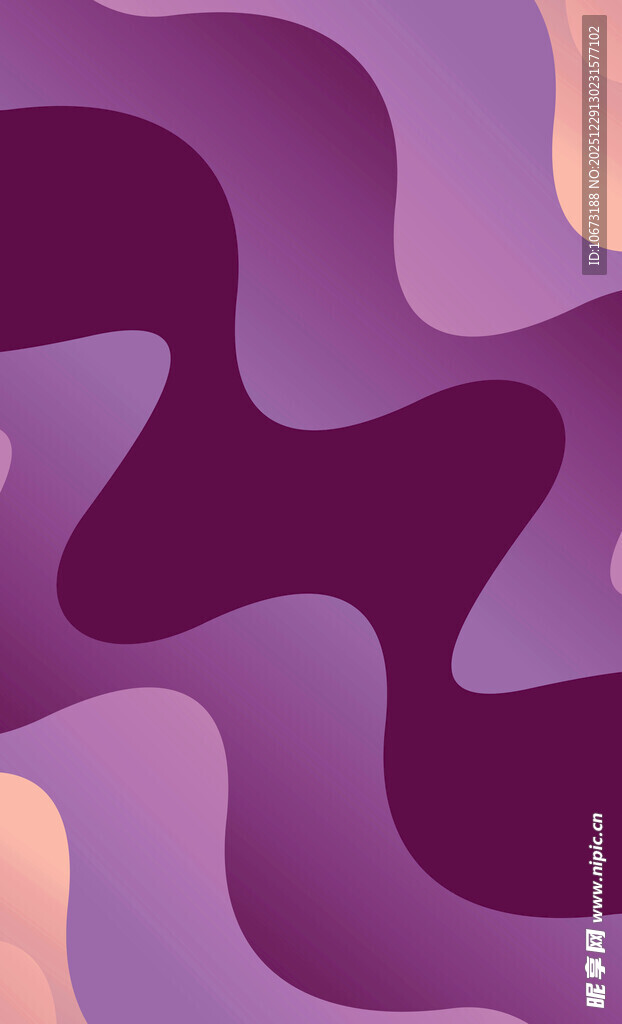 紫色渐变波浪抽象背景图