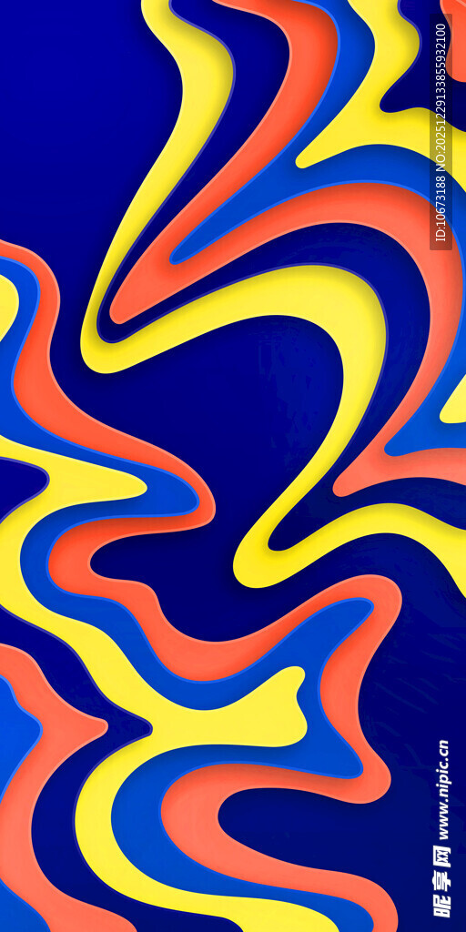 抽象多彩流动图案