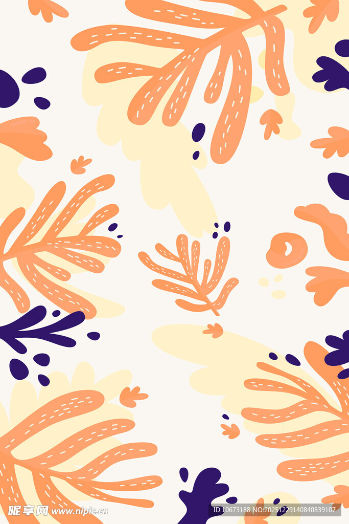 热带植物图案背景纹理