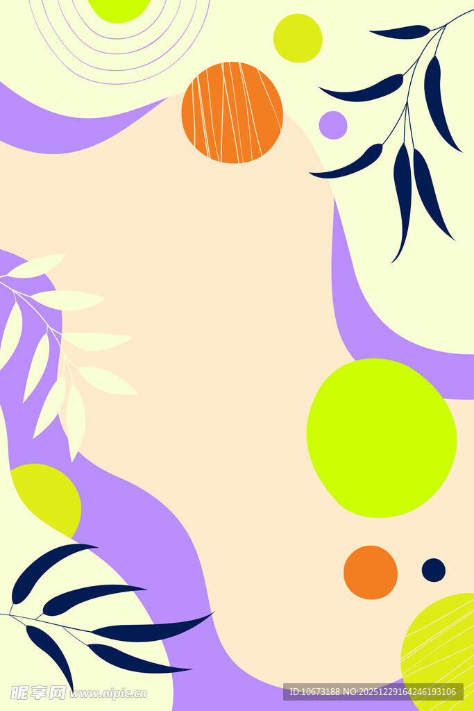 抽象多彩自然元素背景图