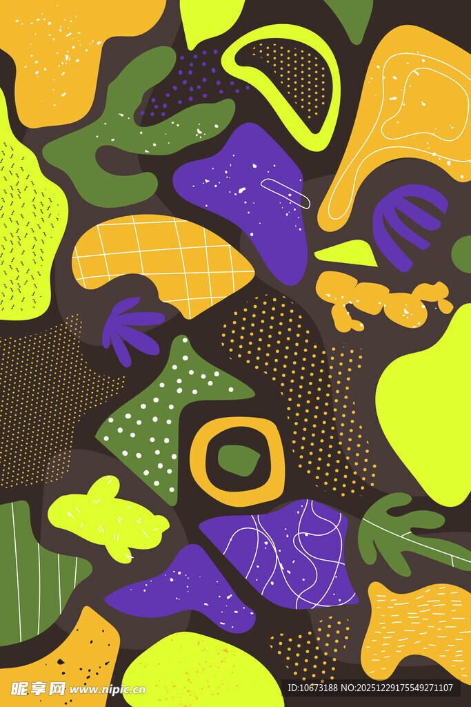 抽象多彩几何图案画面