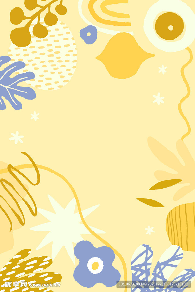 梦幻花卉抽象背景图案