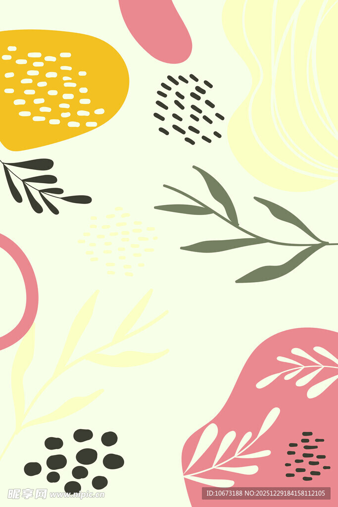 抽象植物图案背景设计