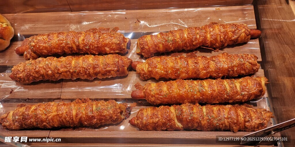 美味烤面筋整齐排列