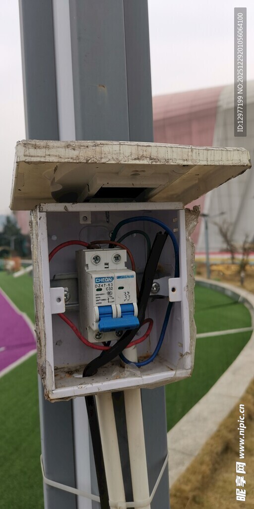 户外电表箱设备特写