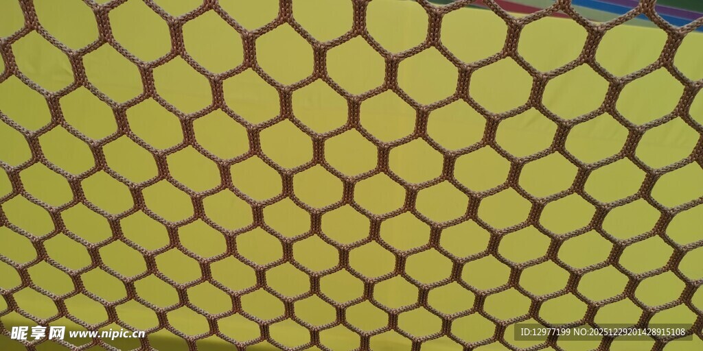 黄色六边形网状纹理图案