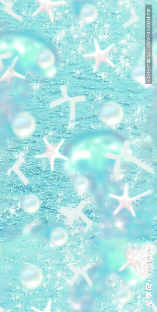 梦幻海星海洋背景图