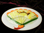 精美扇形蔬菜摆盘艺术