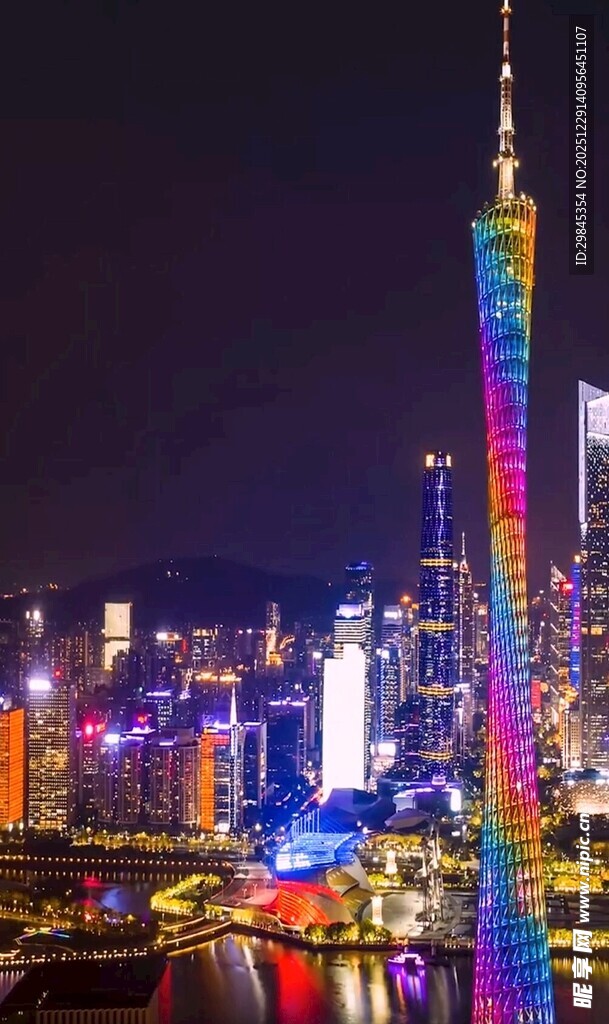 广州塔夜景璀璨迷人