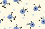 蓝花碎花图案背景
