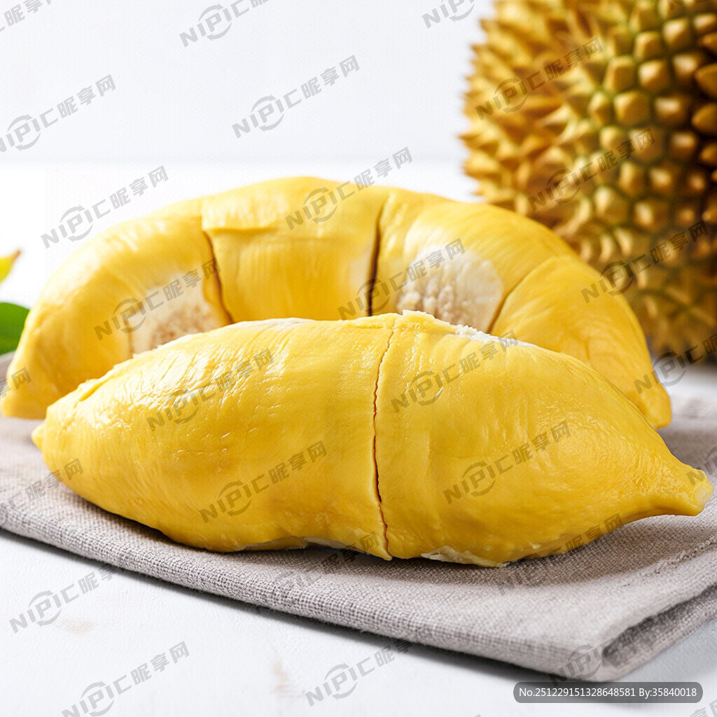 金黄的榴莲果肉