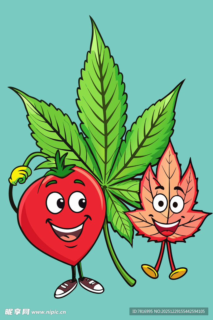 番茄枫叶与大麻叶欢乐图