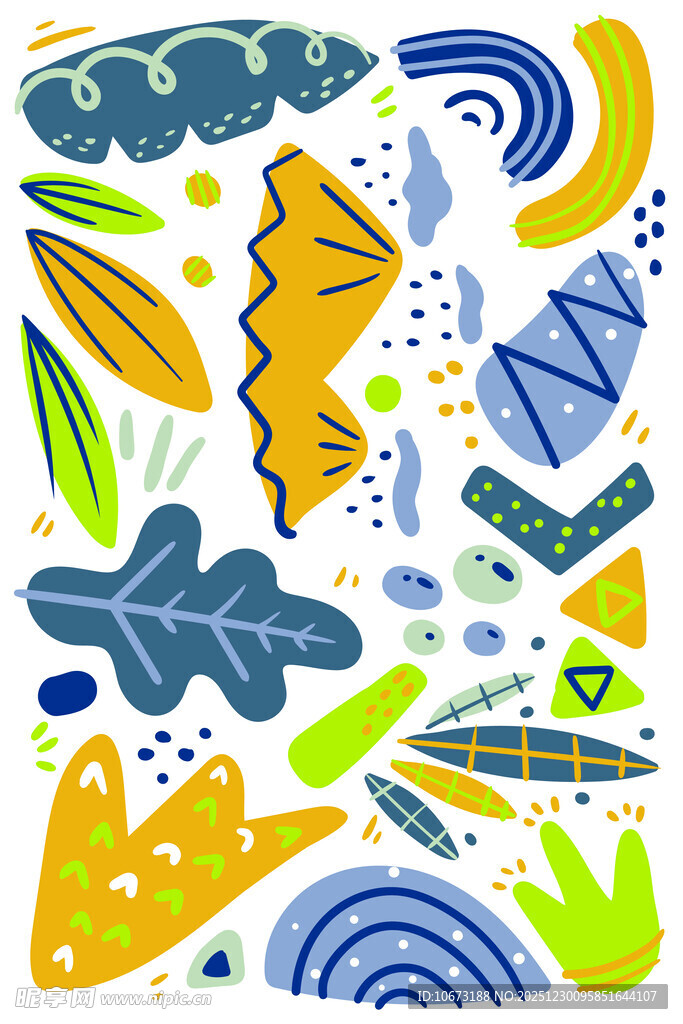 多彩抽象几何图案元素