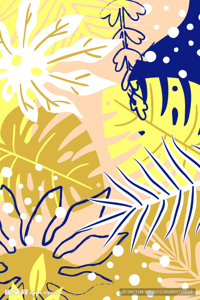 抽象花卉图案设计