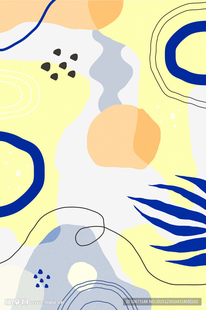 抽象几何线条图案插画