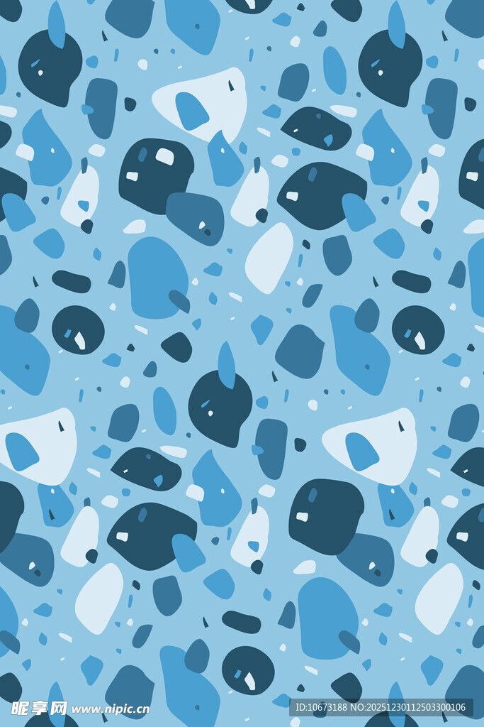 蓝色鱼群水底图案背景