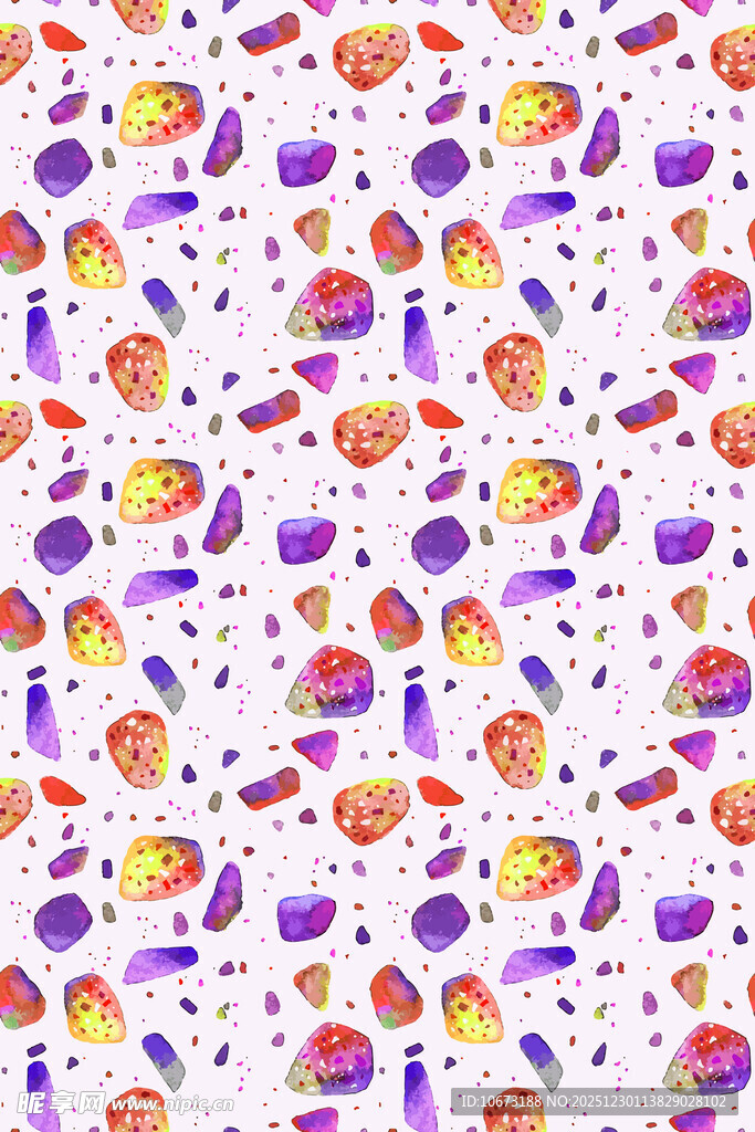 多彩卡通水果图案背景