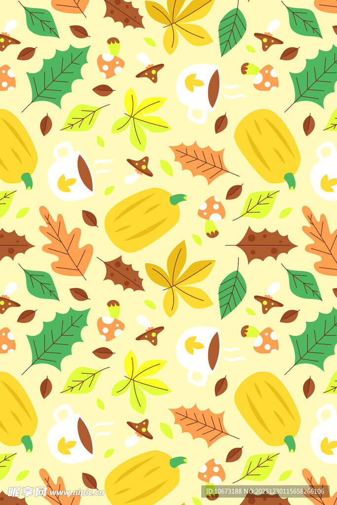 秋季树叶图案背景
