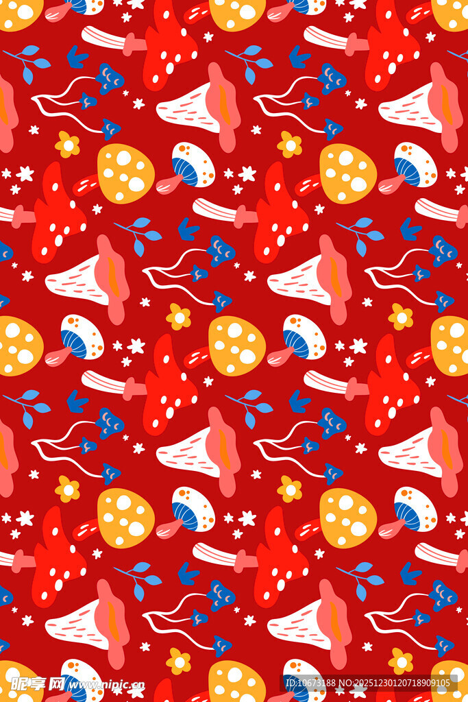 红色节日图案无缝背景