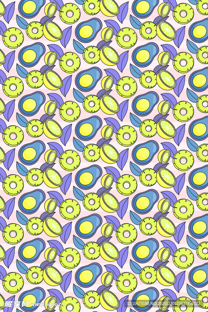 多彩花卉图案背景设计