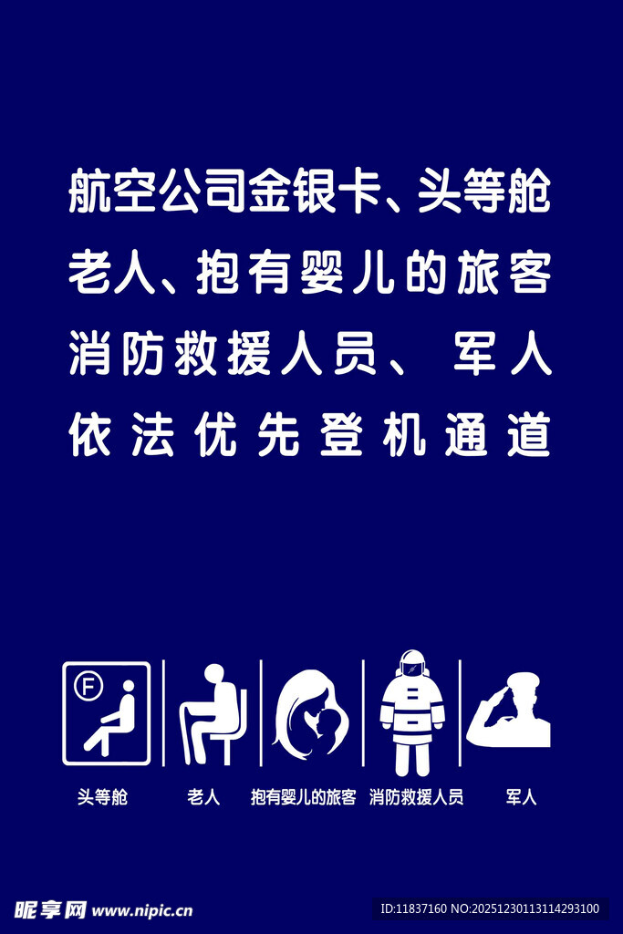 航空公司优先登机通道