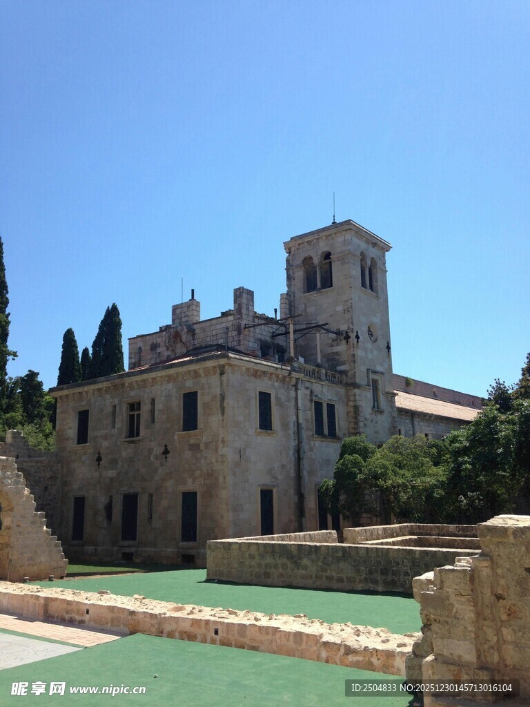 古老城堡建筑风景