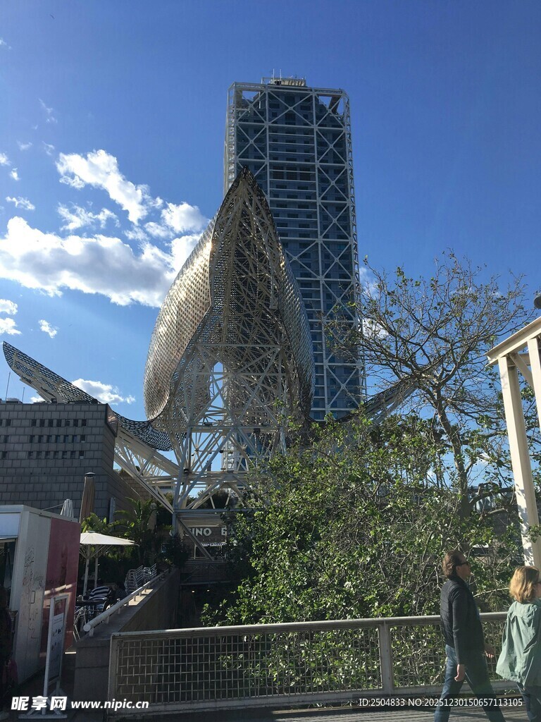 城市中高耸的独特建筑