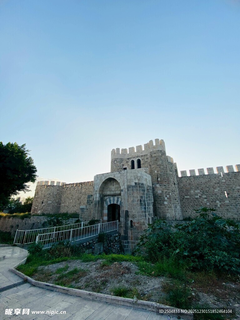 古老城堡建筑景观