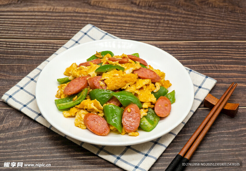 青椒火腿炒鸡蛋