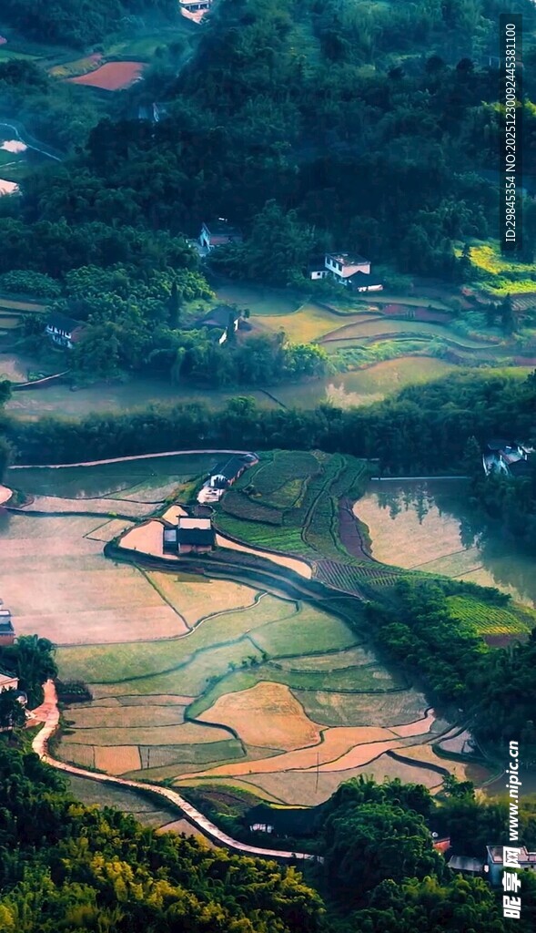 田园风光俯瞰美景
