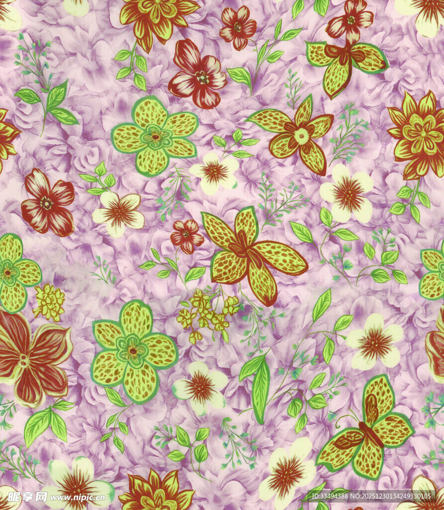 花卉图案布料纹理设计