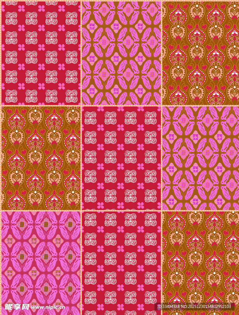 多彩几何图案拼接纹理